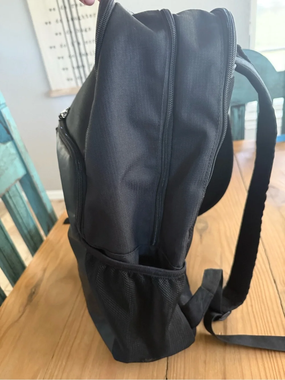 Nike Black Backpack with White Swoosh